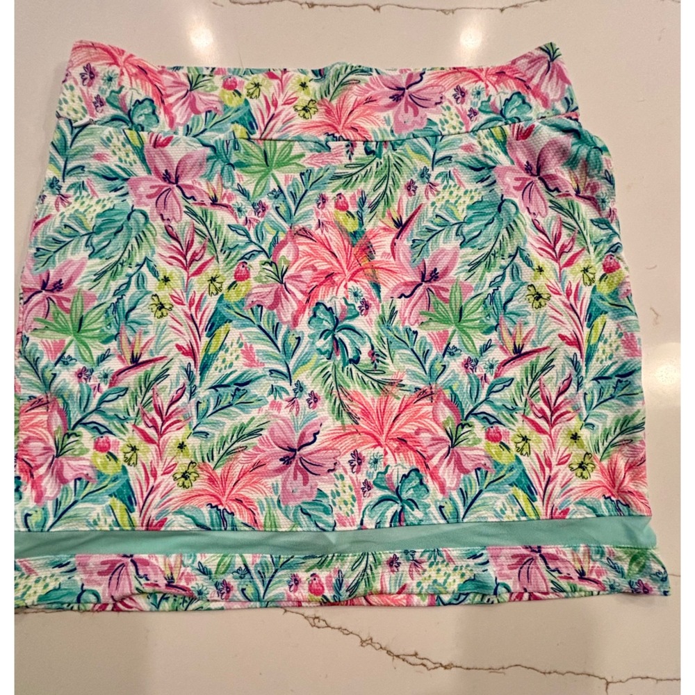 2 pc Kerisma Stella Parker Small Skort & top Womens Teal Floral Activewear - Picture 5 of 14